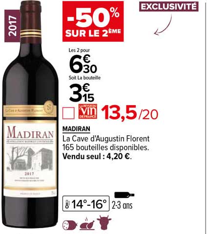 Madiran La Cave D'augustin Florent -50% Sur Le 2ème