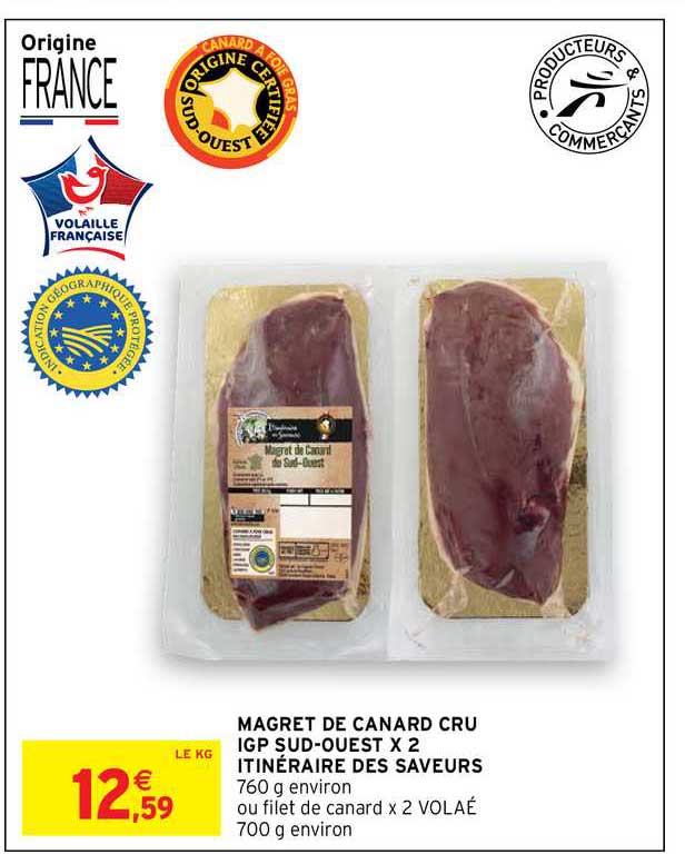 magret de canard cru igp sud-ouest itinéraire des saveurs