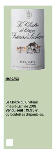 margaux le cloître du château prieuré-lichine 2018