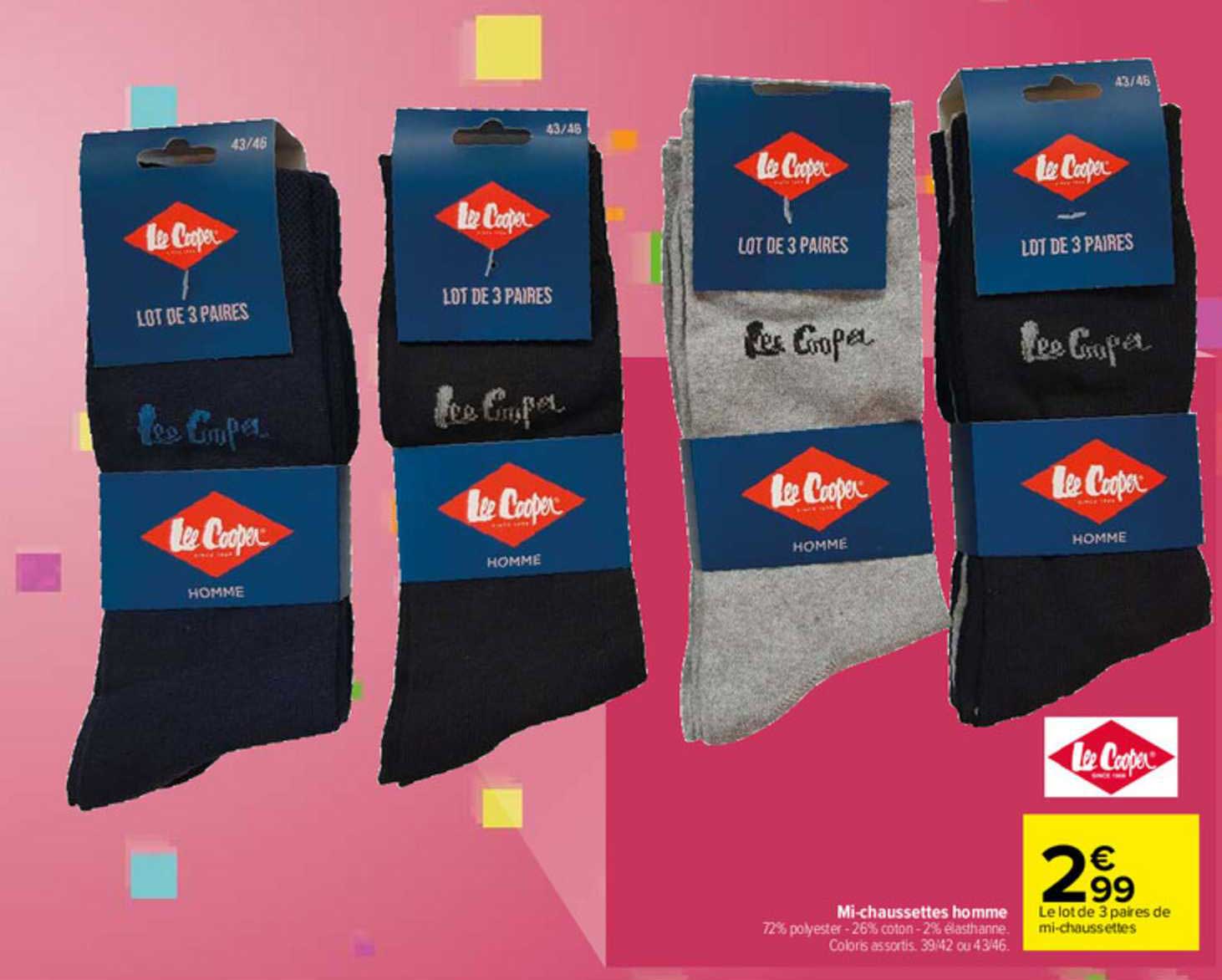 mi-chaussettes homme lee cooper