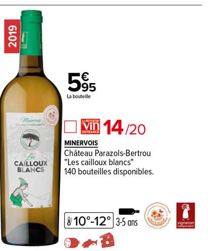 minervois château parazols-bertrou "les cailloux blancs"