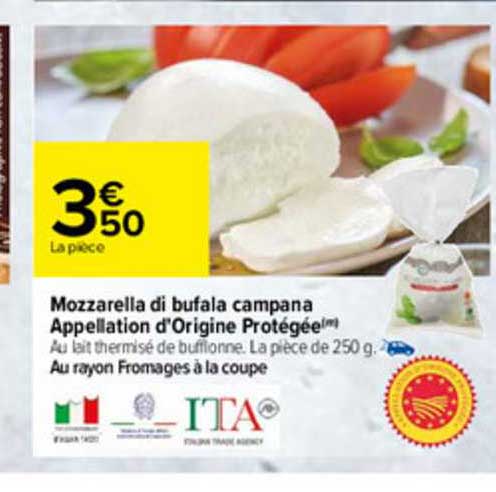 mozzarella di bufala campana appellation d'origine protégée