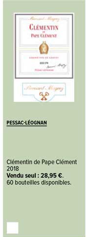 pessac-léognan clémentin de pape clément 2018