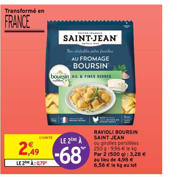 Ravioli Boursin Saint Jean