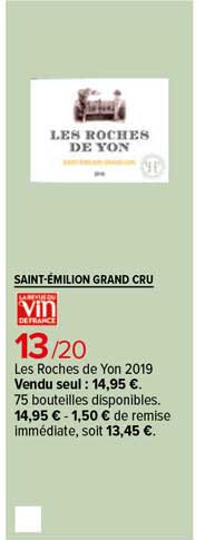 saint-émilion grand cru les roches de yon 2019