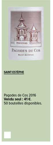 saint-estèphe pagodes de cos 2016