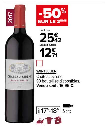 saint-julien château sirène -50% sur le 2ème