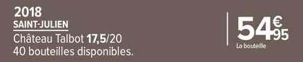 saint-julien château talbot 2018
