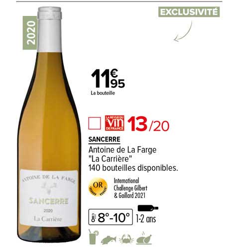 sancerre antoine de la farge "la carrière"