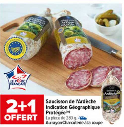 saucisson de l'ardèche indication géodgraphique protégée