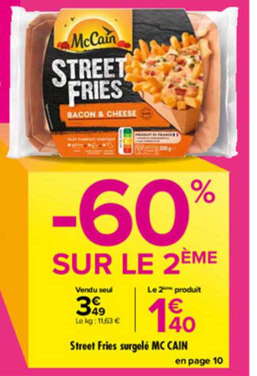 street fries surgelé mc cain