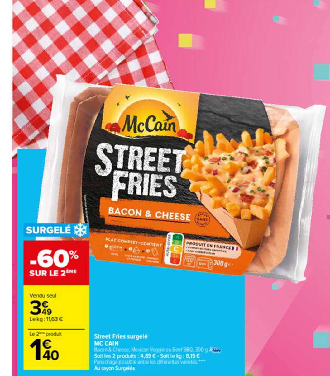 street fries surgelé mc cain