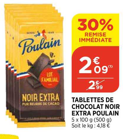 Tablettes De Chocolat Noir Extra Poulain
