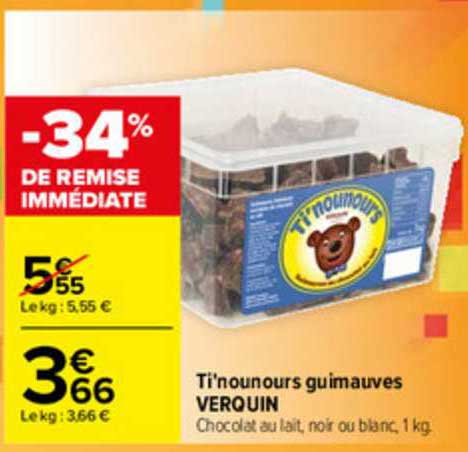 ti'nounours guimauves verquin