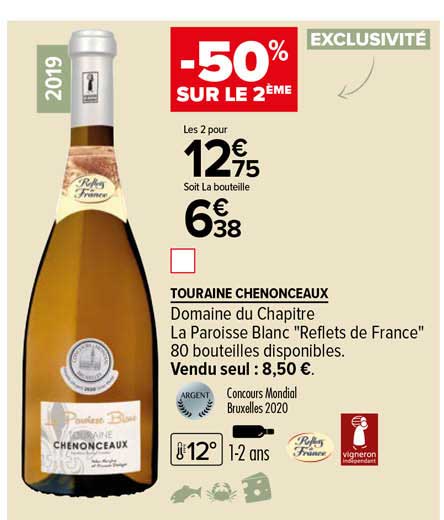 touraine chenonceaux domaine du chapitre la paroisse blanc "reflets de france"