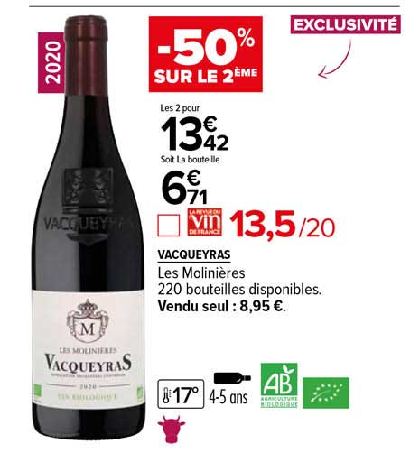 Vacqueyras Les Molinières 2020