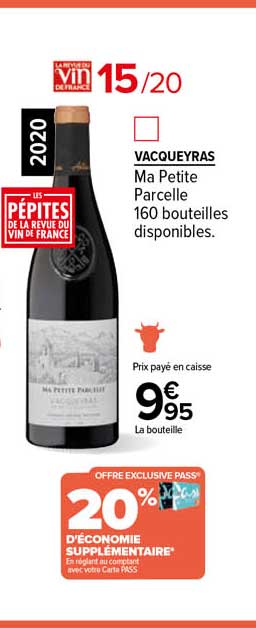 vacqueyras ma petite parcelle 2020