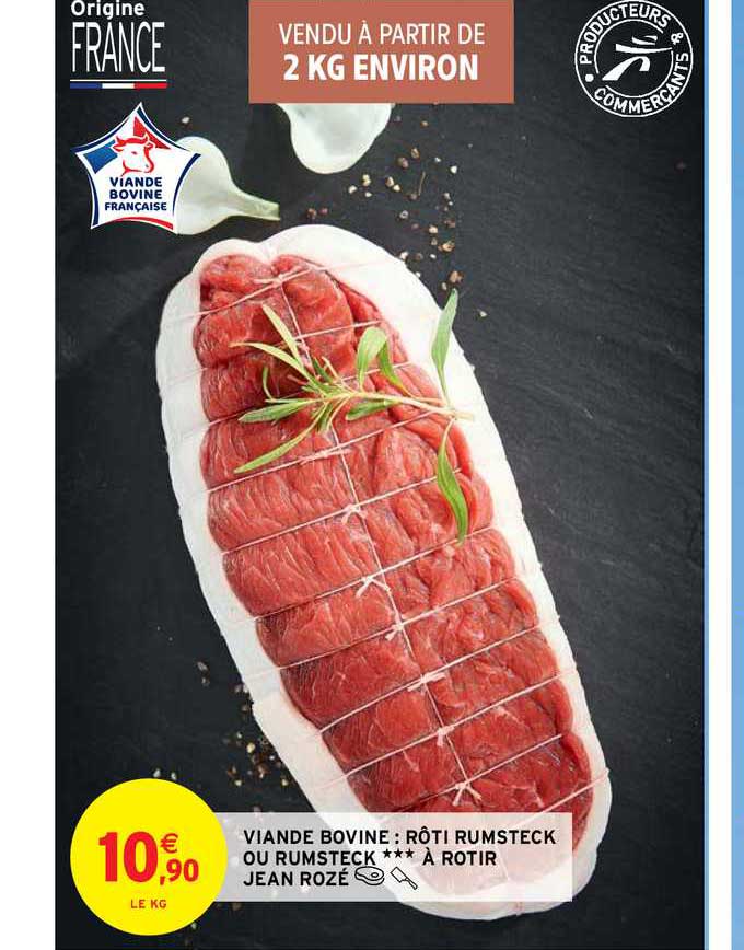 viande bovine : rôti rumsteck ou rumsteck à rotir jean rozé