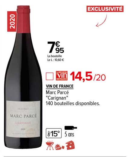vin de france marc parcé "carignan"