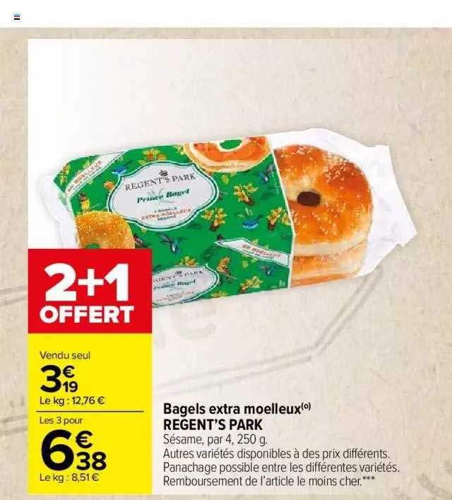 Bagels Extra Moelleux Regent's Park