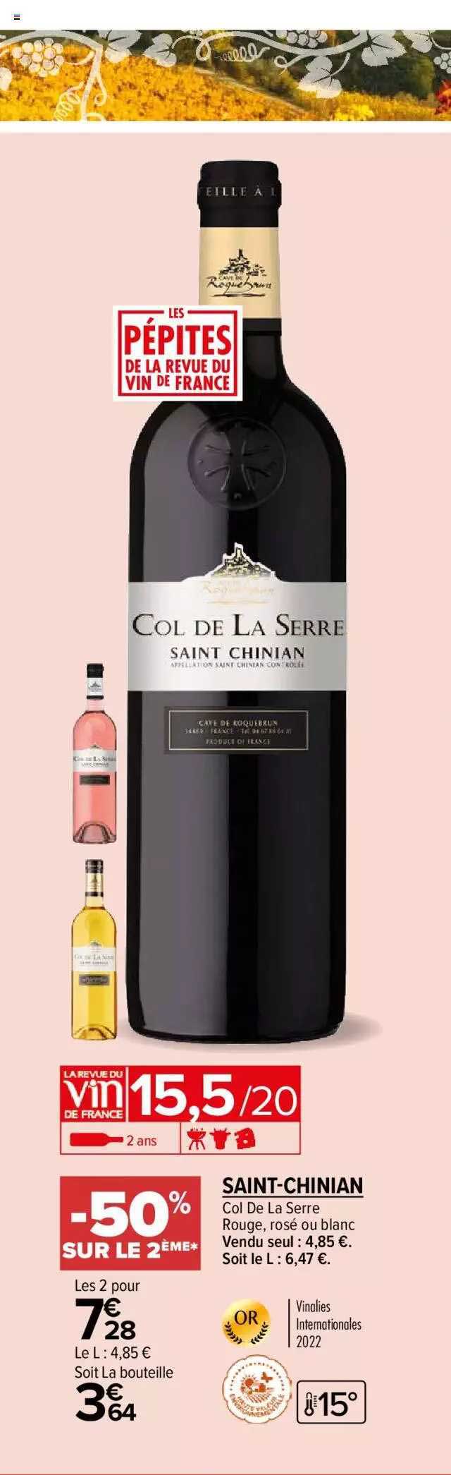 col de la serre rouge, rosé ou blanc saint-chinian