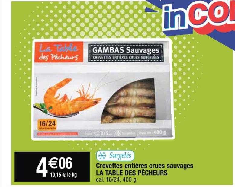 crevettes entières crues sauvages la table des pêcheurs
