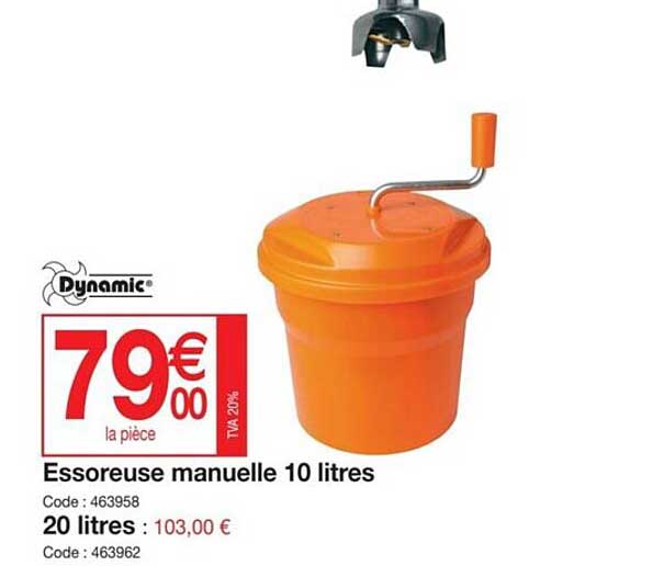 Essoreuse Manuelle 10 Litres Dynamic