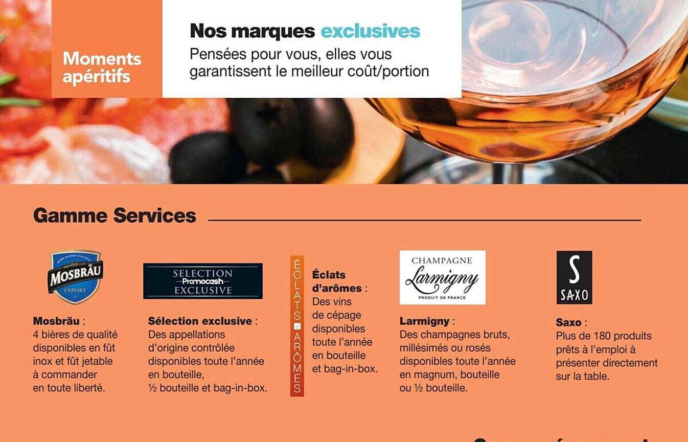 gamme services mosbräu, sélection exclusive, éclats d'arômes, champagne larmigny, saxo