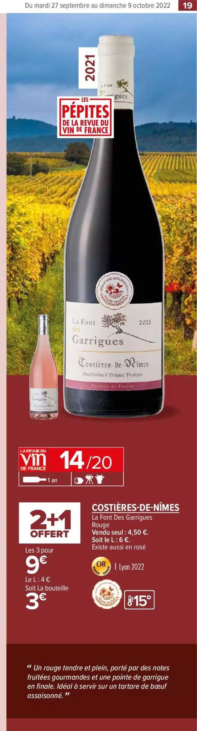 la font des garrigues rouge costières-de-nîmes
