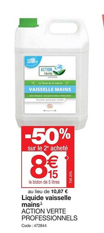 Liquide Vaisselle Mains Action Verte Professionnels