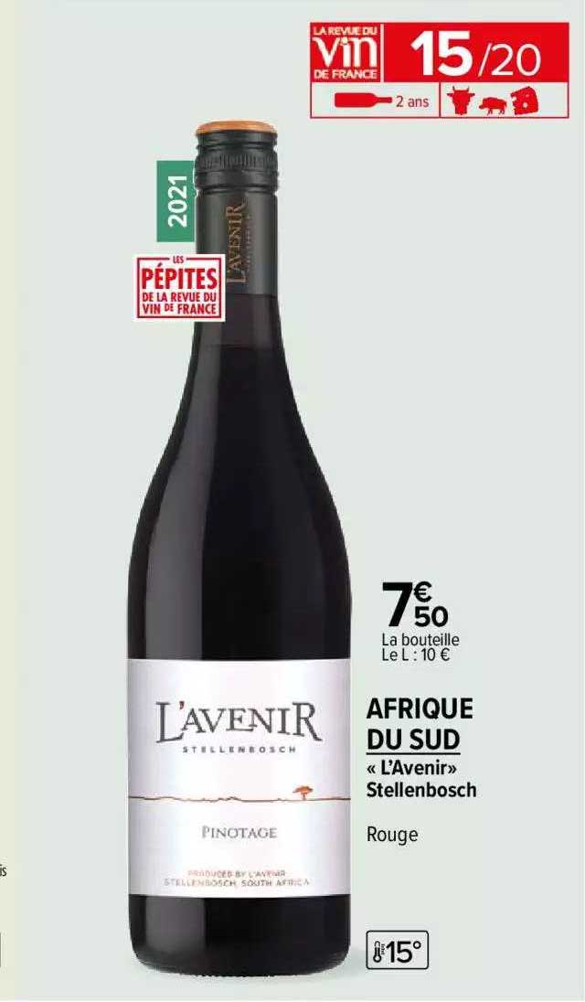 «l'avenir» stellenbosch rouge afrique du sud