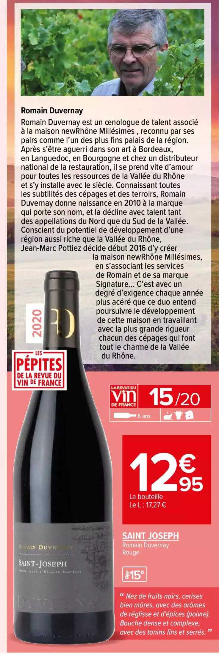 romain duvernay rouge saint joseph