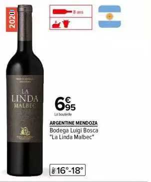 argentine mendoza bodega luigi bosca "la linda malbec"