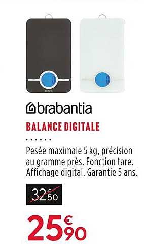 balance digitale brabantia