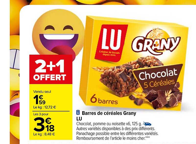 barres de céréales grany lu