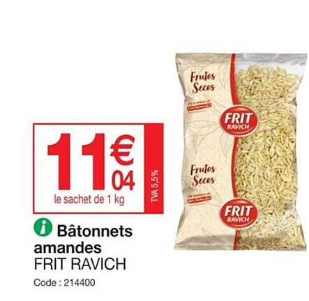 bâtonnets amandes frit ravich