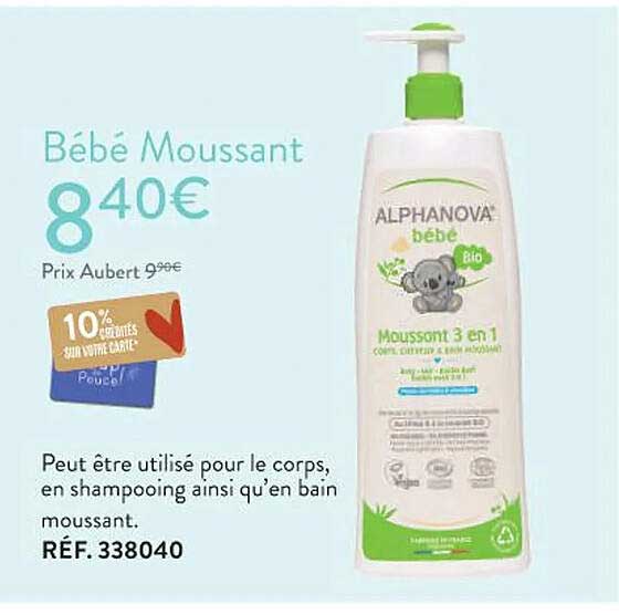 bébé moussant alphanova