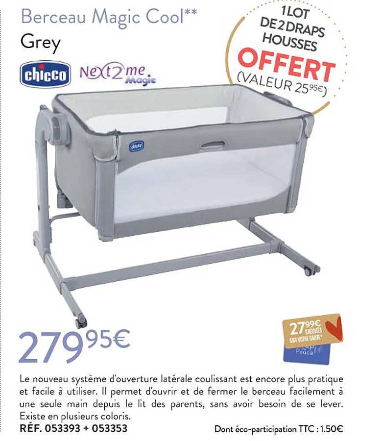 berceau magic cool grey chicco