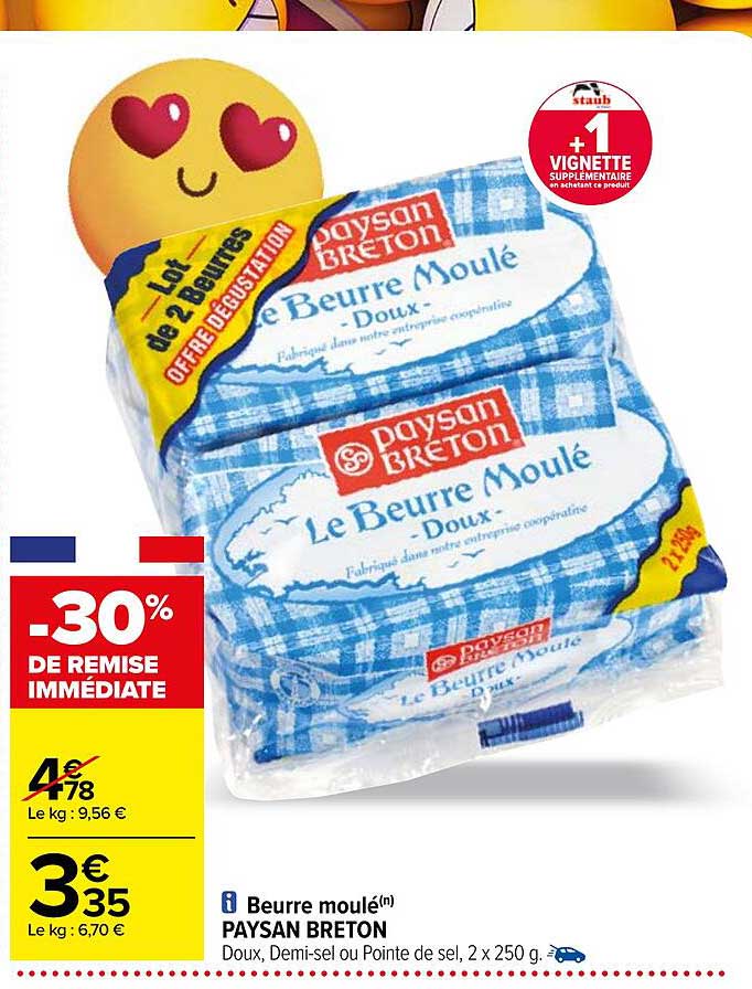 beurre moulé paysan breton