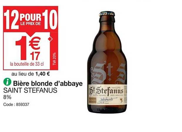 bière blonde d'abbaye saint stefanus