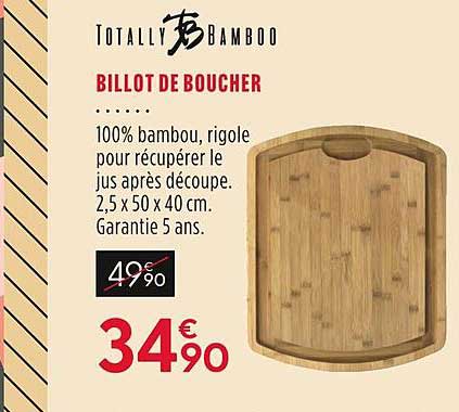 billot de boucher totally bamboo