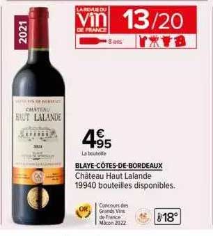 blaye-côtes-de-bordeaux château haut lalande