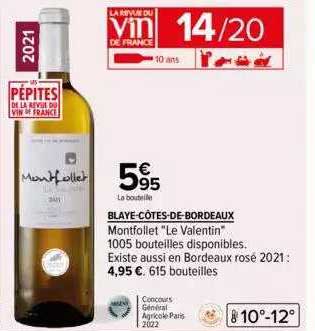 blaye-côtes-de-bordeaux montfollet "le valentin"