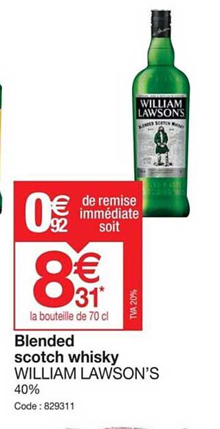 blended scotch whisky william lawson's