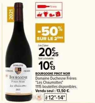 bourgogne pinot noir domaine duchesne frères "les chaumettes"