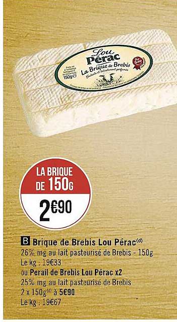 brique de brebis lou pérac ou pérail de brebis