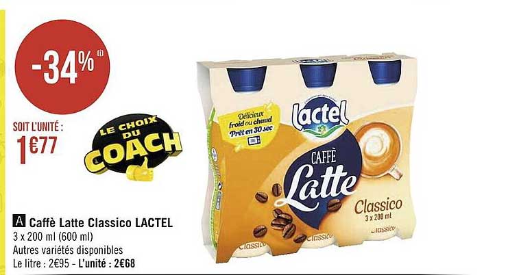 caffè latte classico lactel
