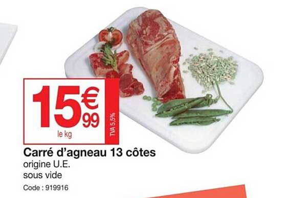 carré d'agneau 13 côtes