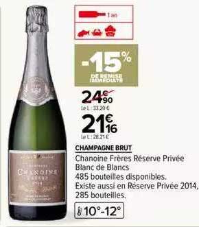 champagne brut chanoine frères réserve privée blanc de blancs