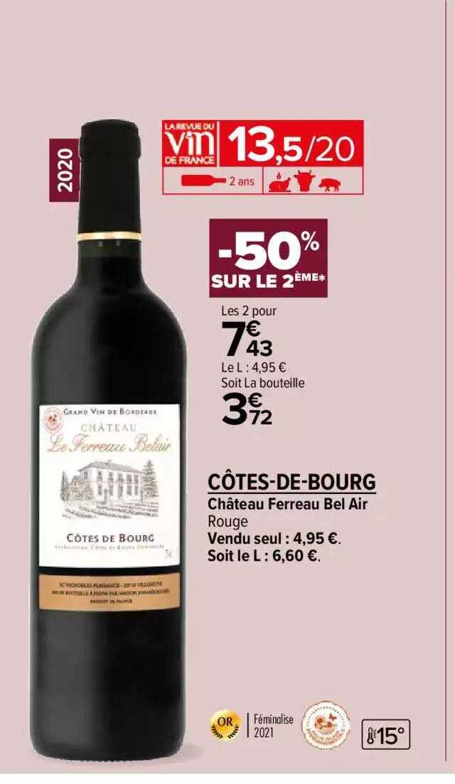 château ferreau bel air rouge côtes-de-bourg